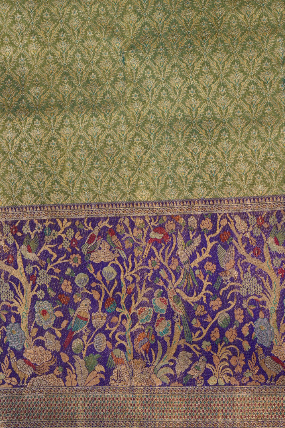 Image of Kanchipattu Brocade Sea Green Saree